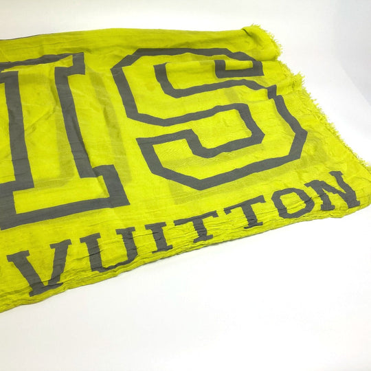 LOUIS VUITTON shawl MP2152 Cotton, Silk yellow Etoile Fleur Louis Women Used Authentic