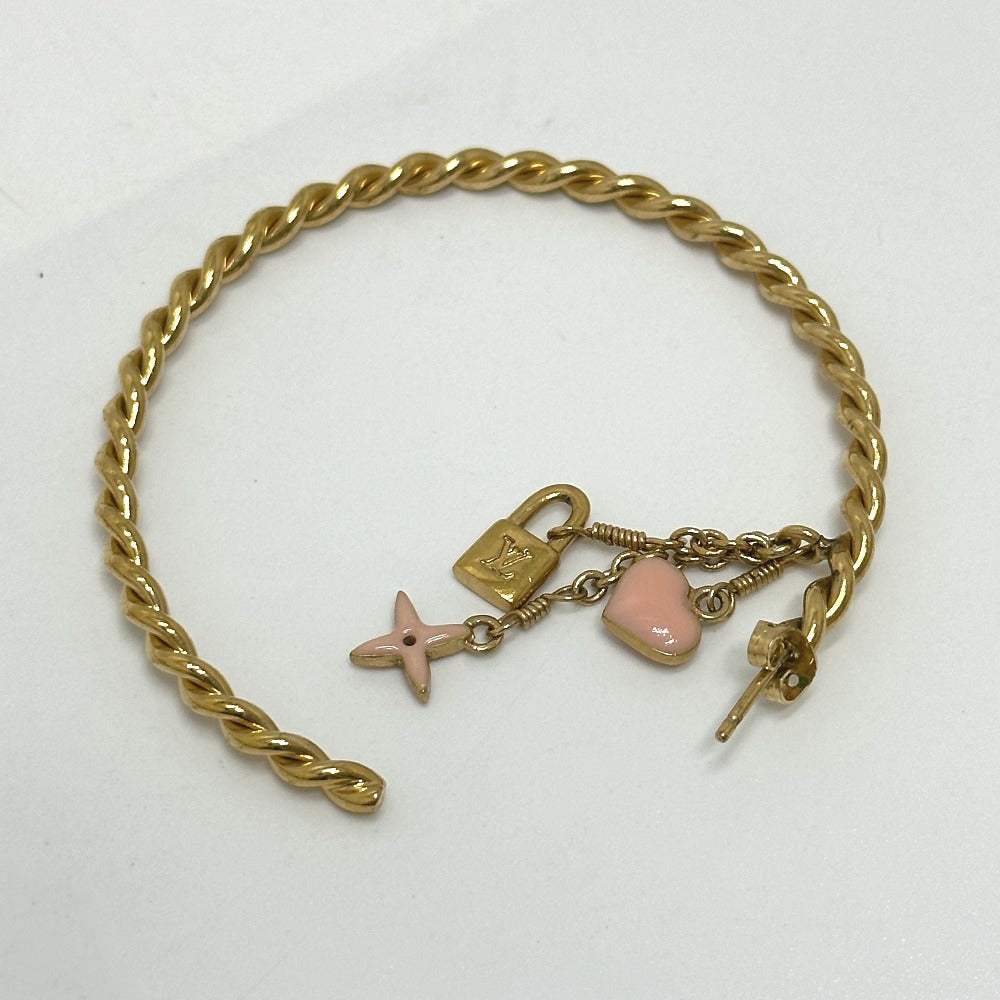 LOUIS VUITTON Pierce M65481 metal pink Accessories Creole Sweet Monogram Women Used Authentic