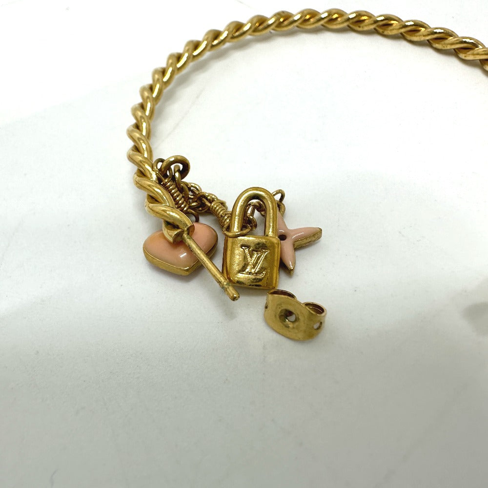 LOUIS VUITTON Pierce M65481 metal pink Accessories Creole Sweet Monogram Women Used Authentic