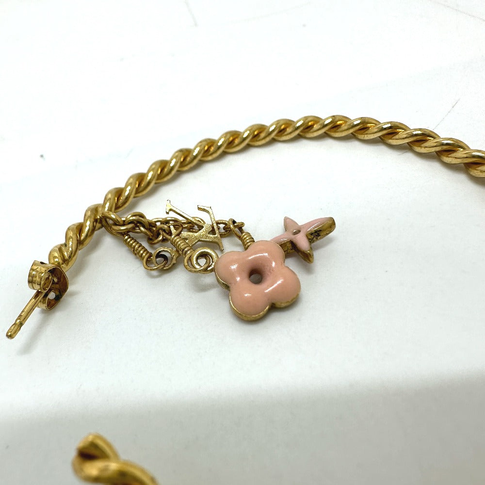 LOUIS VUITTON Pierce M65481 metal pink Accessories Creole Sweet Monogram Women Used Authentic