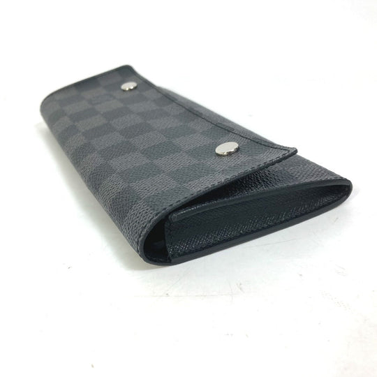 LOUIS VUITTON Long Wallet Purse N63084 Damier Grafitto Canvas black Damier Grafitte Portefeuille Ron Modular mens Used Authentic