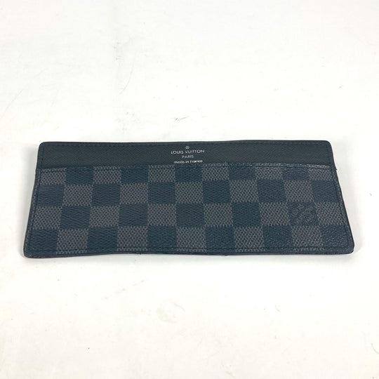 LOUIS VUITTON Card Case N63084 Damier Grafitto Canvas black Damier Grafitte Portefeuille Ron mens Used Authentic