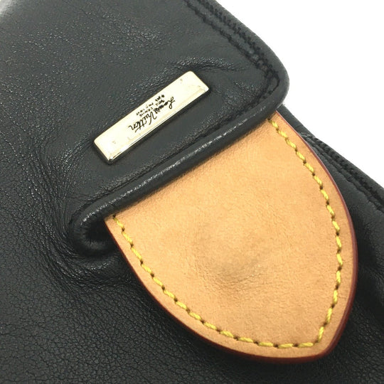 LOUIS VUITTON Glove MP2429 Cashmere, Leather black Gon LV staples Edition Women 9 Used Authentic