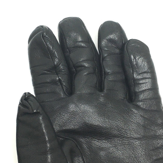 LOUIS VUITTON Glove MP2429 Cashmere, Leather black Gon LV staples Edition Women 9 Used Authentic