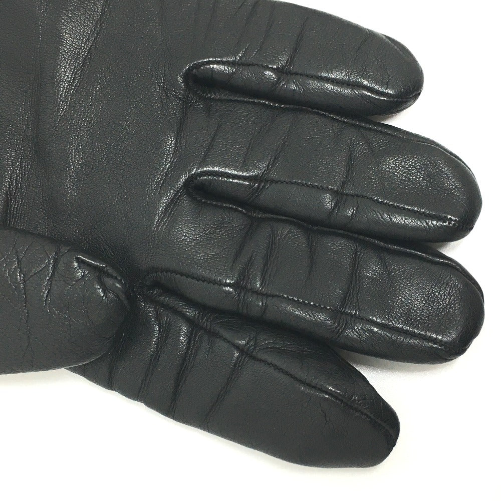 LOUIS VUITTON Glove MP2429 Cashmere, Leather black Gon LV staples Edition Women 9 Used Authentic