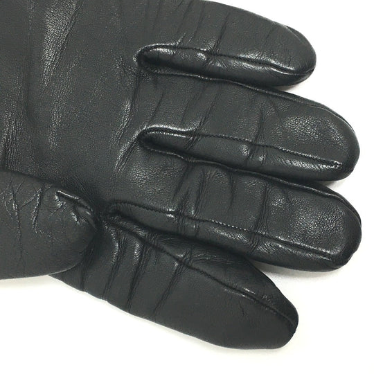 LOUIS VUITTON Glove MP2429 Cashmere, Leather black Gon LV staples Edition Women 9 Used Authentic