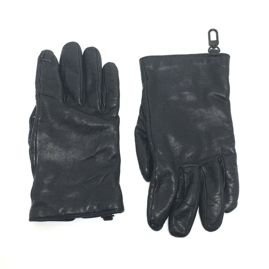 LOUIS VUITTON Glove MP2429 Cashmere, Leather black Gon LV staples Edition Women 9 Used Authentic