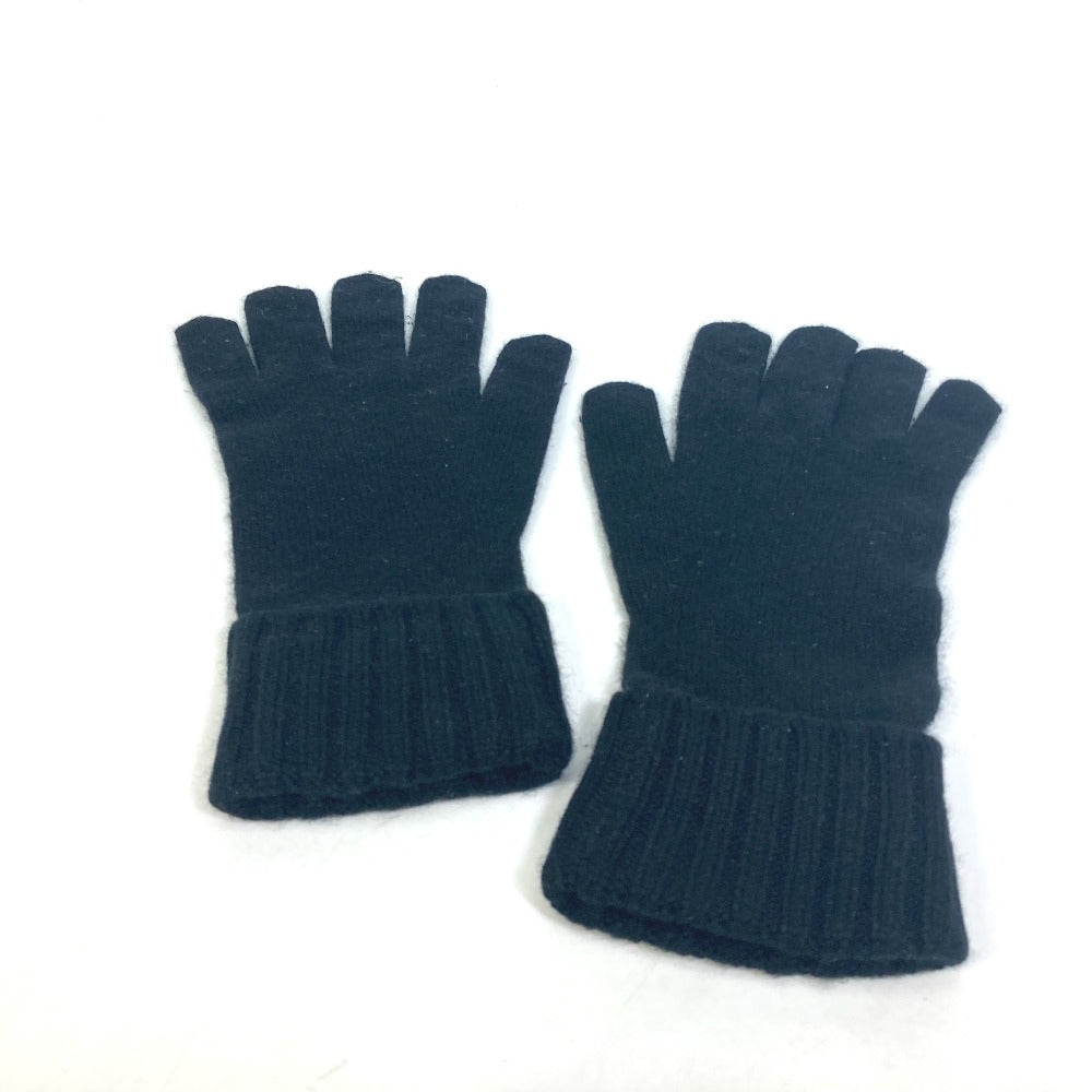 LOUIS VUITTON gloves M72682 cashmere black Damier Gon Helsinki mens Used Authentic