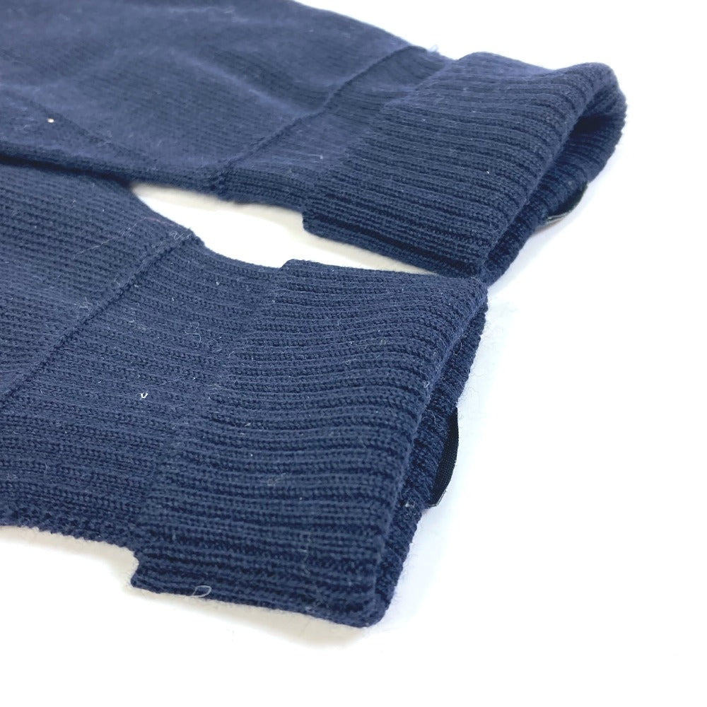 LOUIS VUITTON Glove M70305 wool Navy Gon Triple V mens Used Authentic