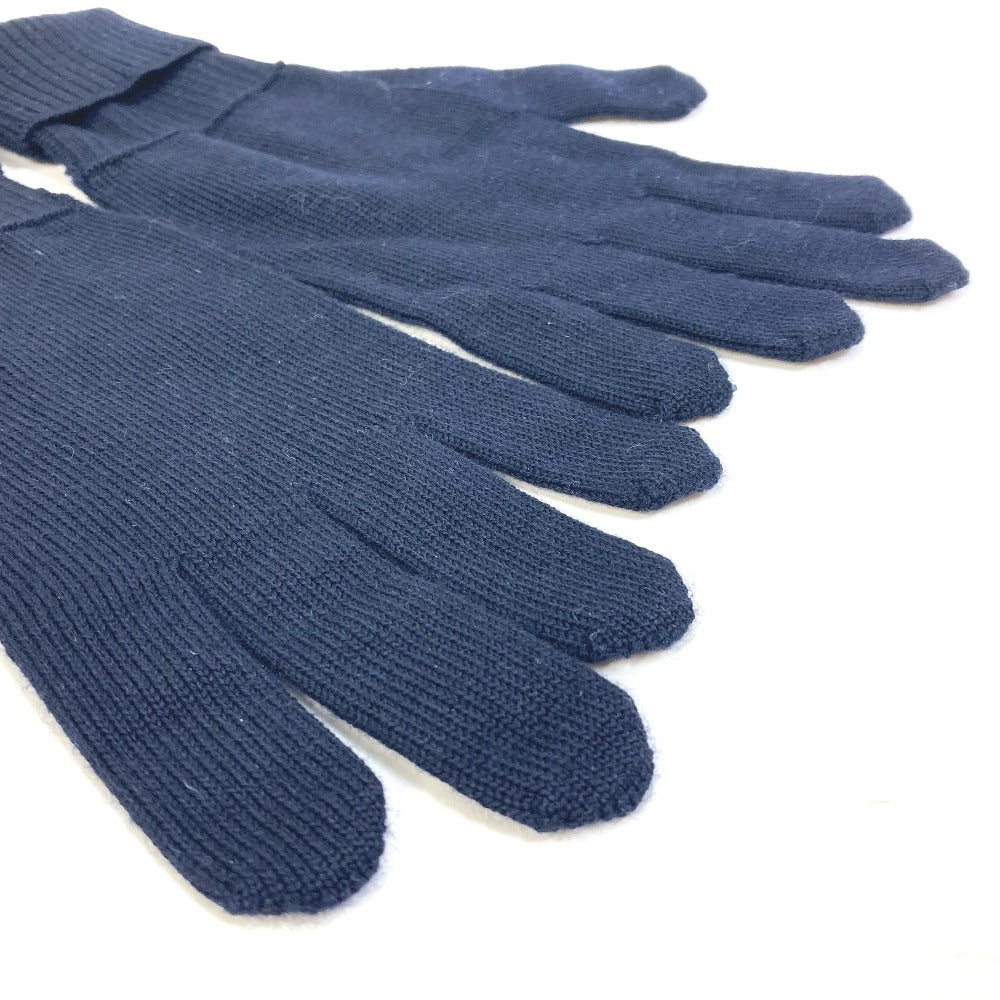 LOUIS VUITTON Glove M70305 wool Navy Gon Triple V mens Used Authentic