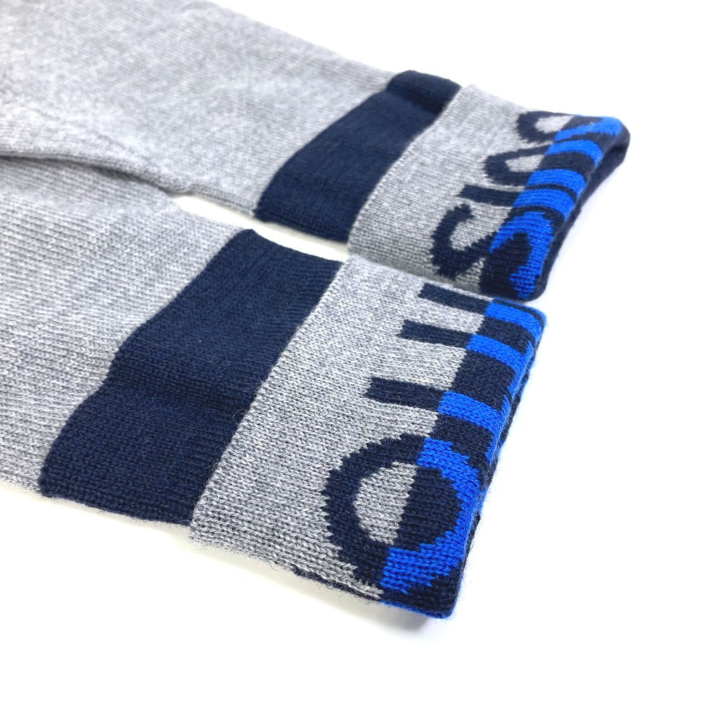 LOUIS VUITTON Glove M71247 wool gray Gon LV Horizon mens Used Authentic