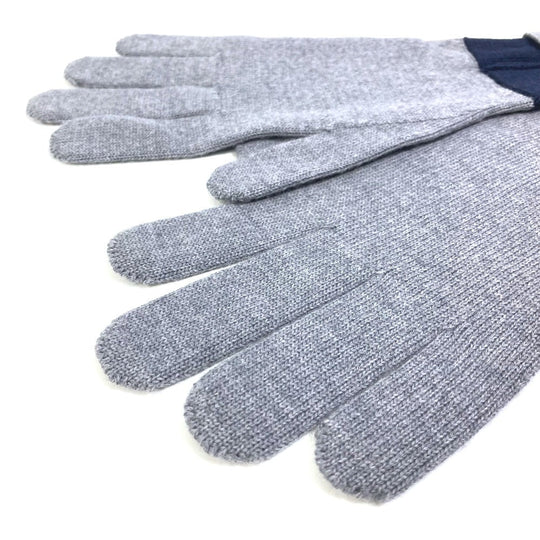 LOUIS VUITTON Glove M71247 wool gray Gon LV Horizon mens Used Authentic