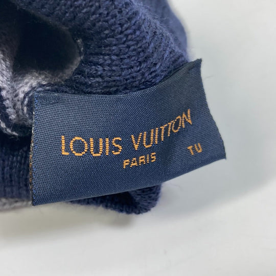 LOUIS VUITTON Glove M71247 wool gray Gon LV Horizon mens Used Authentic