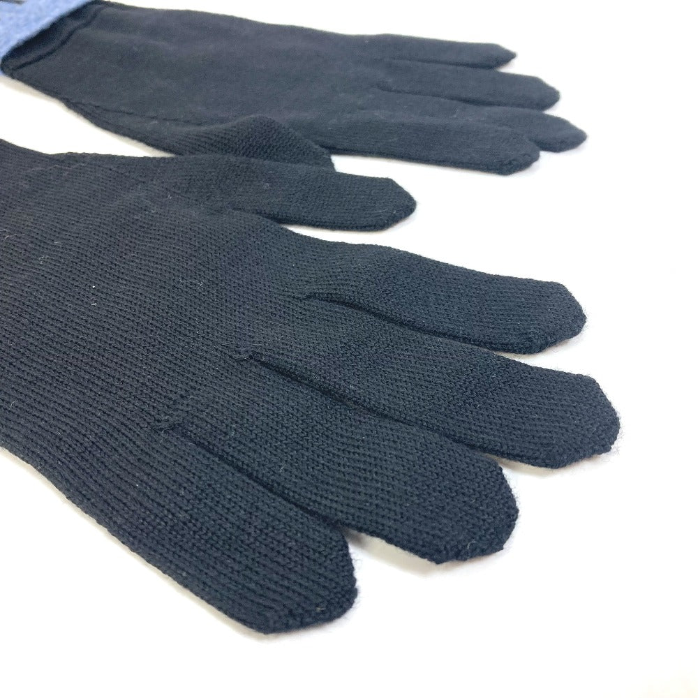 LOUIS VUITTON Glove M71248 wool black Gon LV Horizon mens Used Authentic