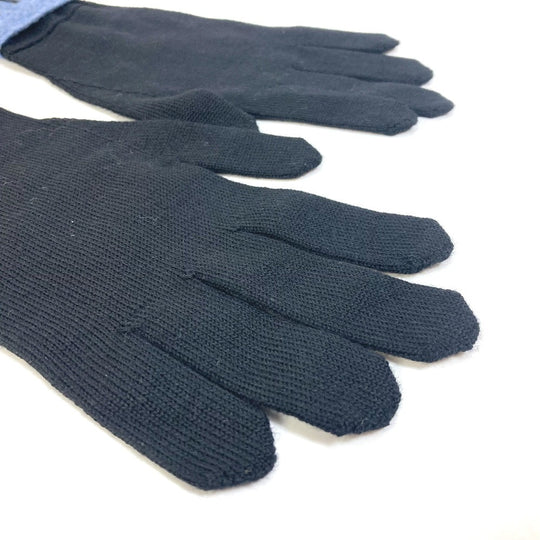LOUIS VUITTON Glove M71248 wool black Gon LV Horizon mens Used Authentic