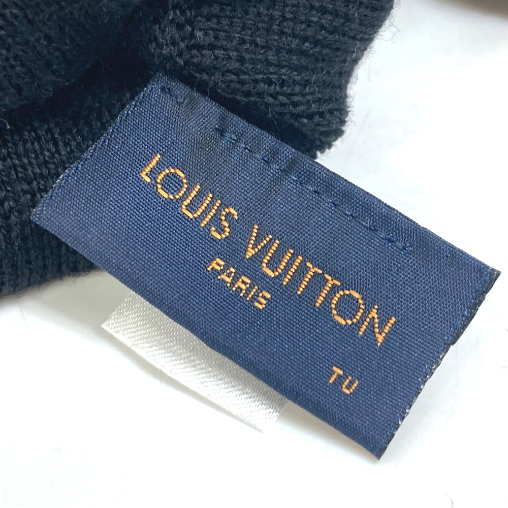LOUIS VUITTON Glove M71248 wool black Gon LV Horizon mens Used Authentic