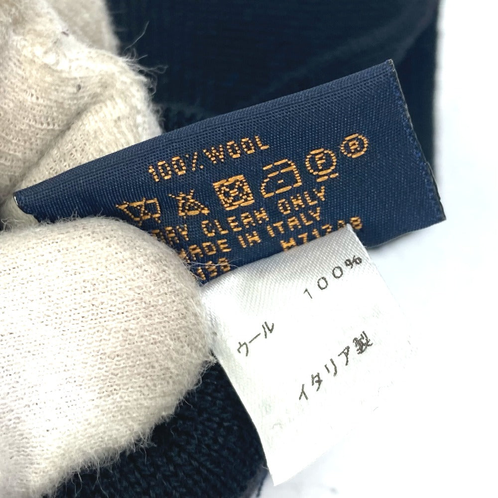 LOUIS VUITTON Glove M71248 wool black Gon LV Horizon mens Used Authentic