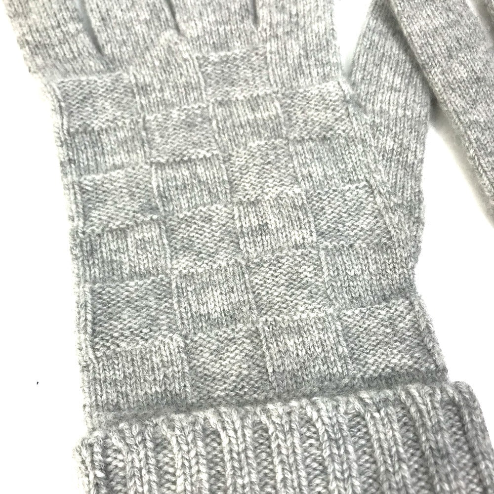 LOUIS VUITTON Glove M72679�@ cashmere gray Damier Leather Patch Gonhelshinki mens Used Authentic
