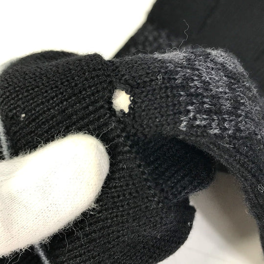 LOUIS VUITTON Glove M73470 wool black Gon My Monogram Eclipse mens Used Authentic