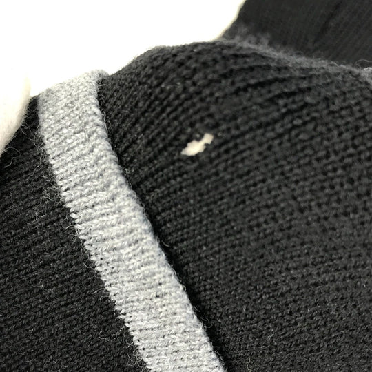 LOUIS VUITTON Glove M73470 wool black Gon My Monogram Eclipse mens Used Authentic