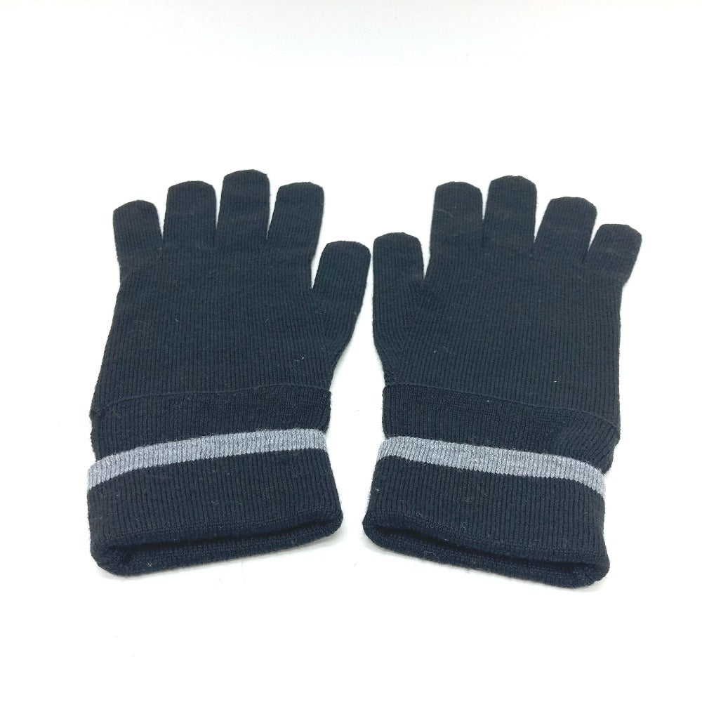 LOUIS VUITTON Glove M73470 wool black Gon My Monogram Eclipse mens Used Authentic