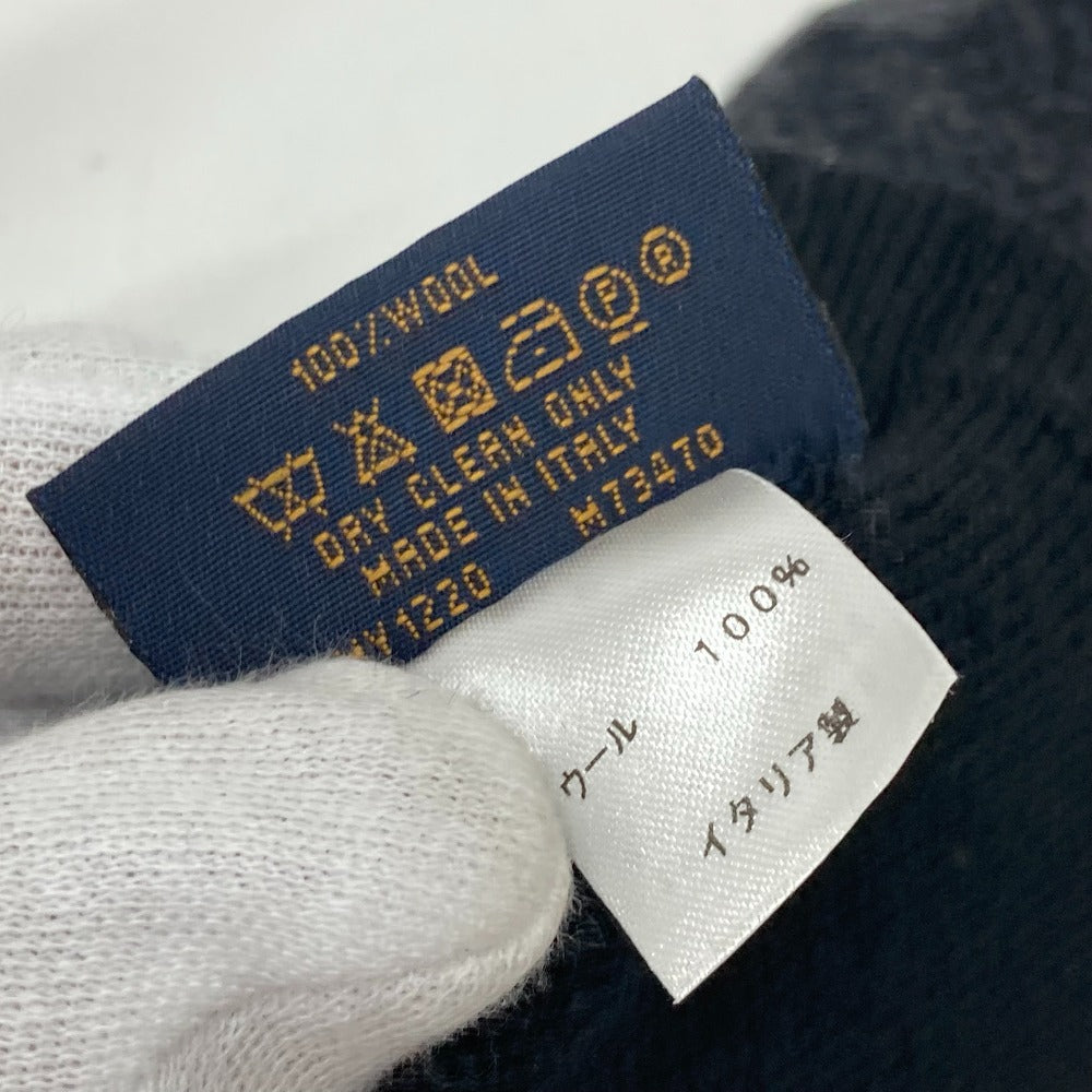 LOUIS VUITTON Glove M73470 wool black Gon My Monogram Eclipse mens Used Authentic