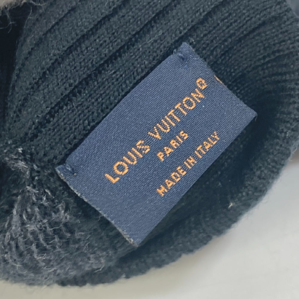 LOUIS VUITTON Glove M77992 wool black Damier Grafitte Gon neopetite damier mens Used Authentic