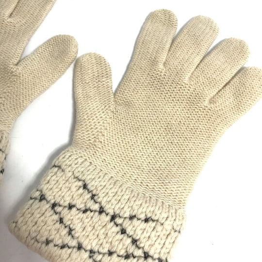 LOUIS VUITTON gloves M58363 Wool, Cashmere beige Gon Maltage Women Used Authentic
