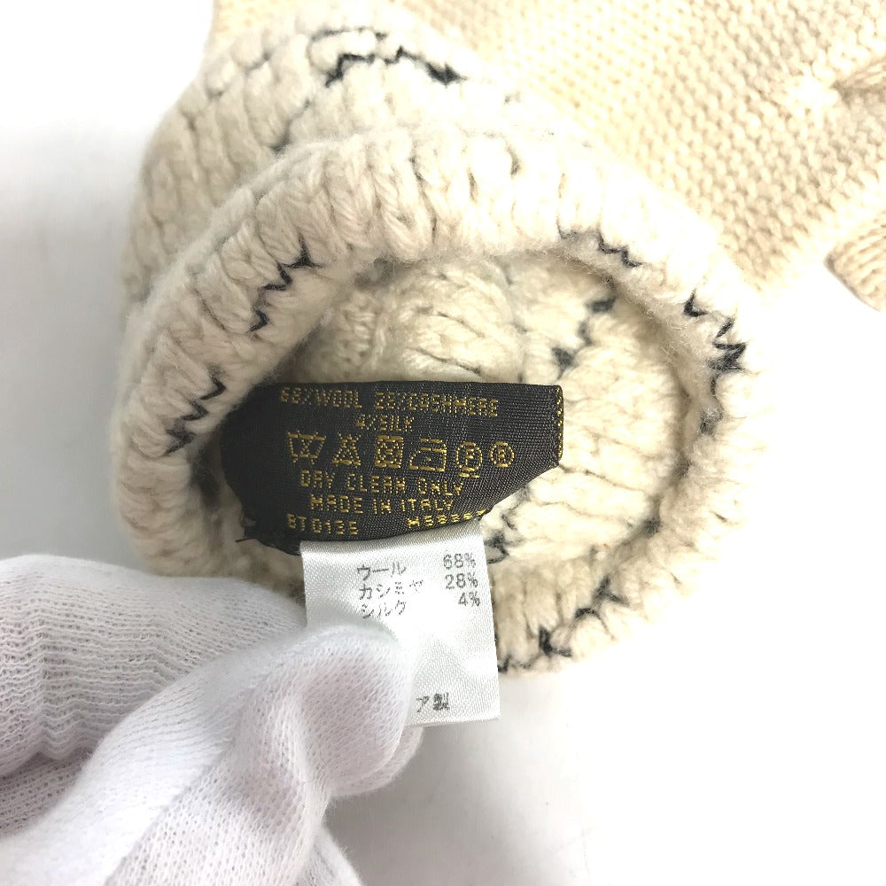 LOUIS VUITTON gloves M58363 Wool, Cashmere beige Gon Maltage Women Used Authentic