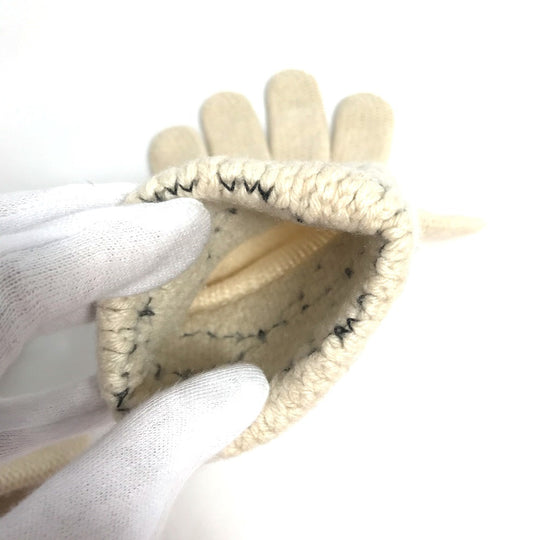 LOUIS VUITTON gloves M58363 Wool, Cashmere beige Gon Maltage Women Used Authentic