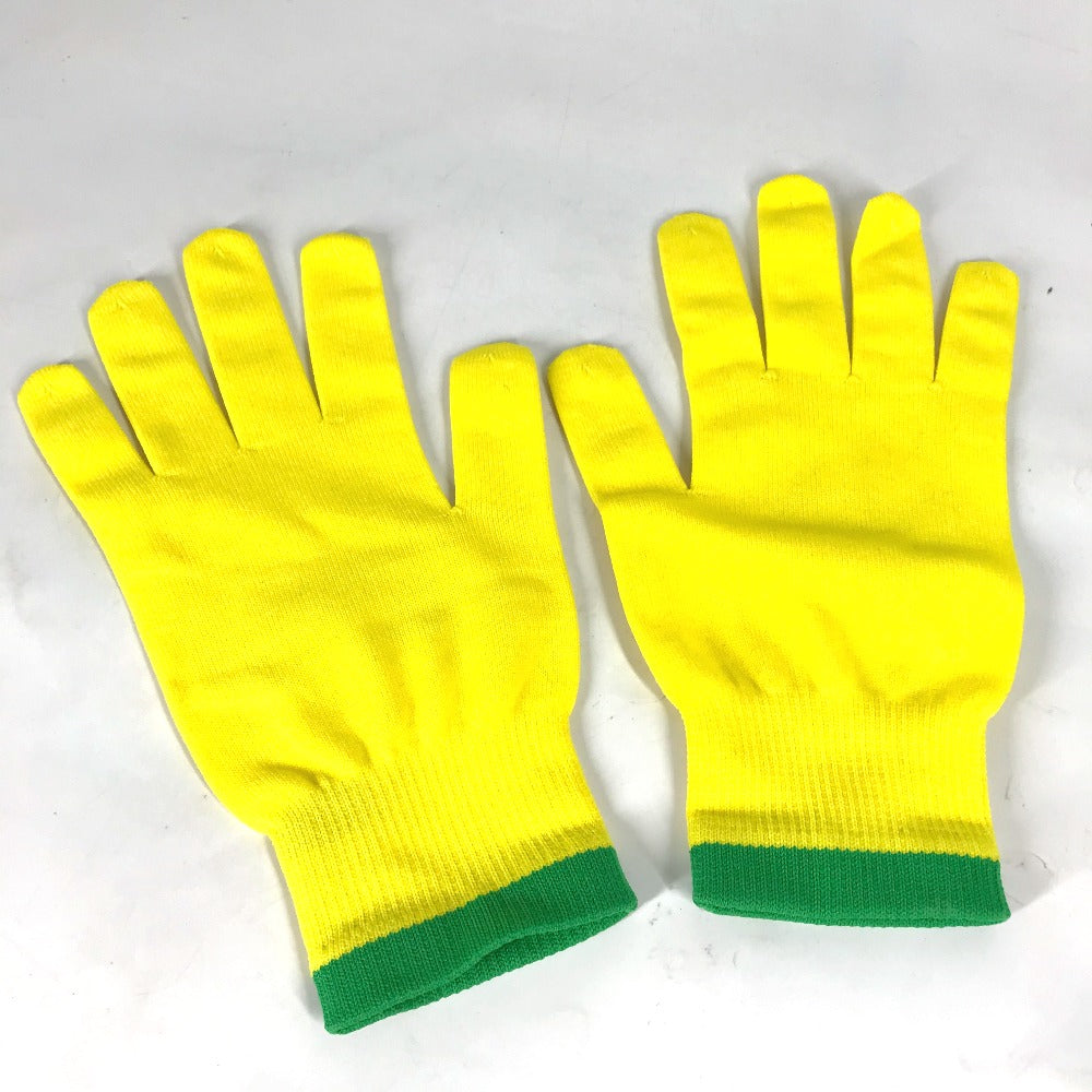 LOUIS VUITTON gloves MP2370 Nylon, Polyurethane yellow Gon RGB mens Used Authentic