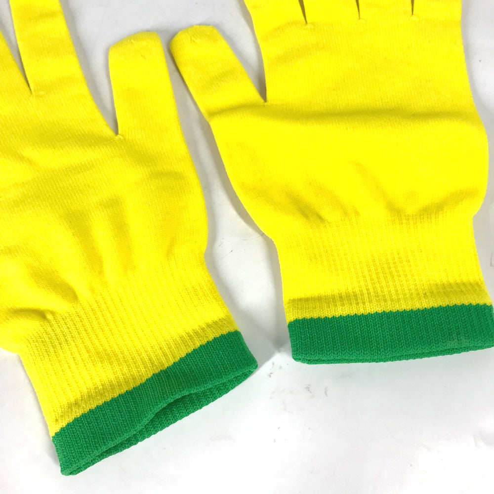 LOUIS VUITTON gloves MP2370 Nylon, Polyurethane yellow Gon RGB mens Used Authentic