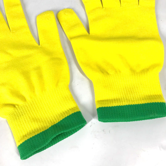 LOUIS VUITTON gloves MP2370 Nylon, Polyurethane yellow Gon RGB mens Used Authentic