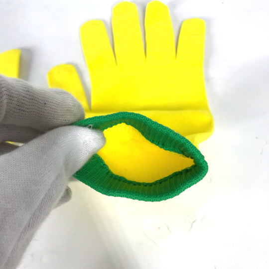 LOUIS VUITTON gloves MP2370 Nylon, Polyurethane yellow Gon RGB mens Used Authentic