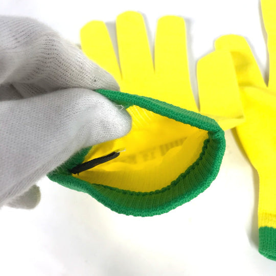 LOUIS VUITTON gloves MP2370 Nylon, Polyurethane yellow Gon RGB mens Used Authentic