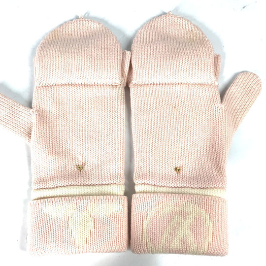 LOUIS VUITTON Glove M70767 wool pink By color Gon Morning Ram Monogram Women Used Authentic