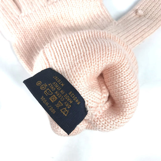LOUIS VUITTON Glove M70767 wool pink By color Gon Morning Ram Monogram Women Used Authentic