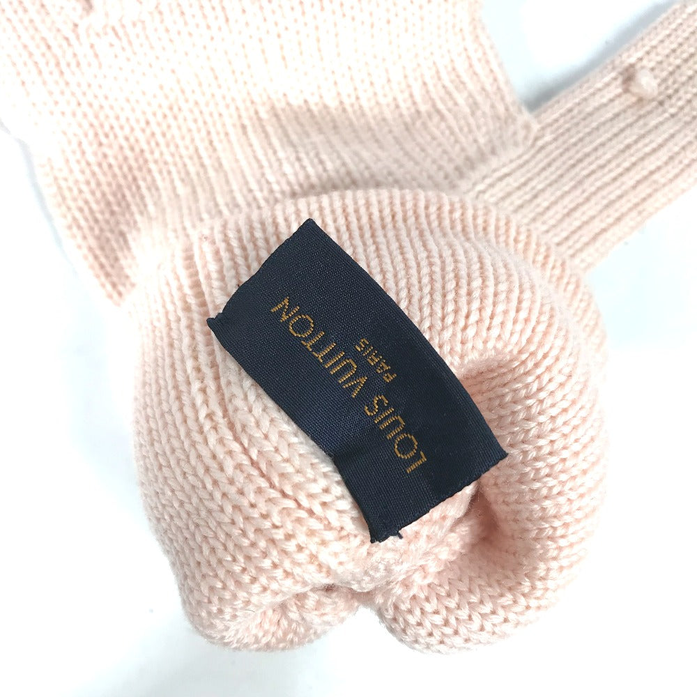 LOUIS VUITTON Glove M70767 wool pink By color Gon Morning Ram Monogram Women Used Authentic