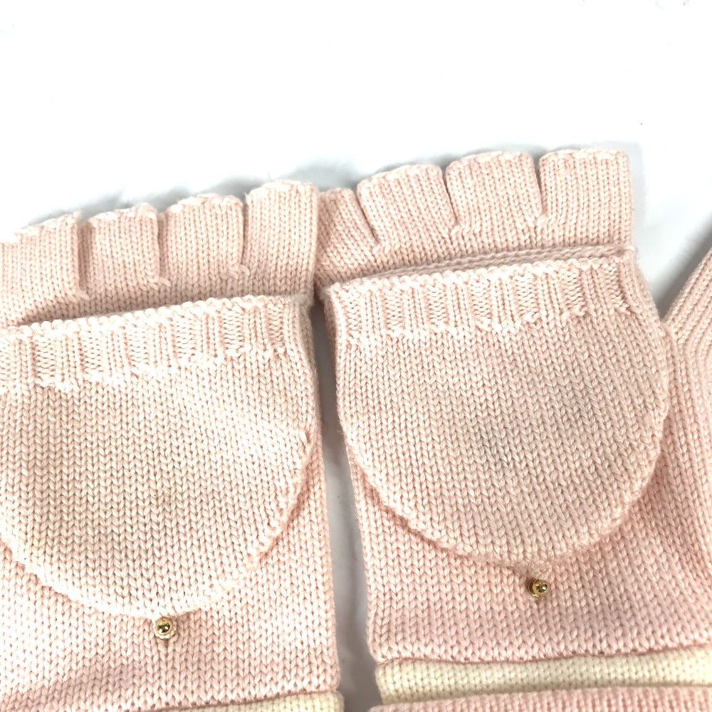 LOUIS VUITTON Glove M70767 wool pink By color Gon Morning Ram Monogram Women Used Authentic