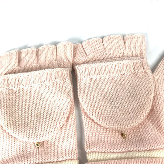 LOUIS VUITTON Glove M70767 wool pink By color Gon Morning Ram Monogram Women Used Authentic
