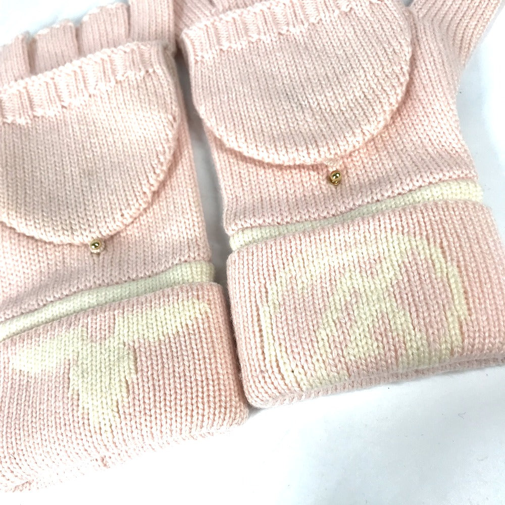 LOUIS VUITTON Glove M70767 wool pink By color Gon Morning Ram Monogram Women Used Authentic