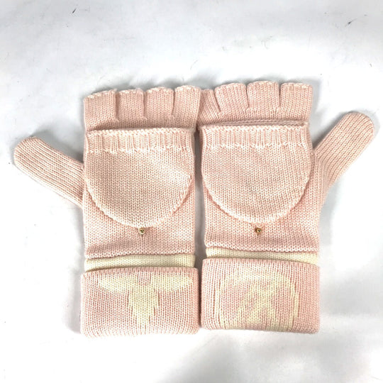 LOUIS VUITTON Glove M70767 wool pink By color Gon Morning Ram Monogram Women Used Authentic