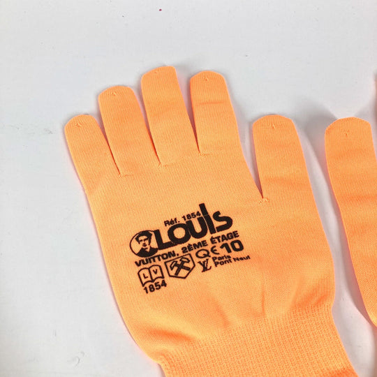 LOUIS VUITTON gloves MP2371 Nylon, Polyurethane Orange Gon RGB mens Used Authentic
