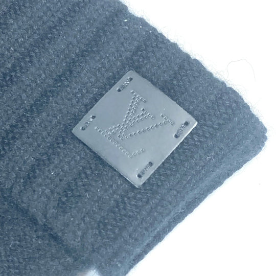LOUIS VUITTON gloves M72682 cashmere black Leather Patch Leather Tag Gon Helsinki Damier mens Used Authentic