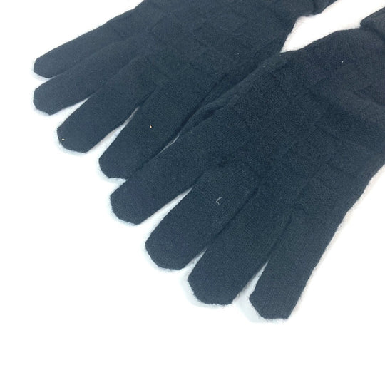 LOUIS VUITTON gloves M72682 cashmere black Leather Patch Leather Tag Gon Helsinki Damier mens Used Authentic