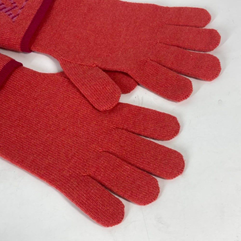 LOUIS VUITTON gloves M70838 Wool / cashmere pink Gon Pop Monogram Gloves Women Used Authentic