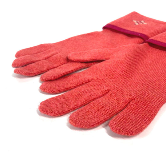 LOUIS VUITTON gloves M70838 Wool / cashmere pink Gon Pop Monogram Gloves Women Used Authentic