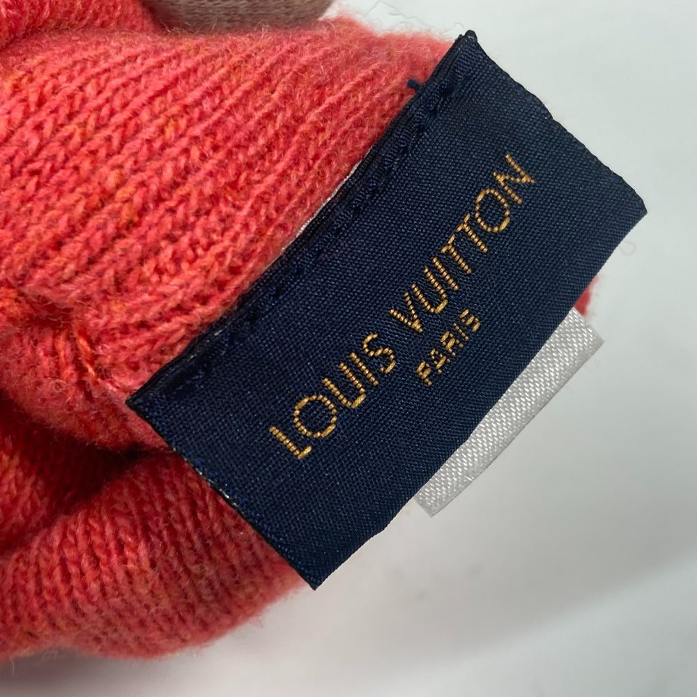 LOUIS VUITTON gloves M70838 Wool / cashmere pink Gon Pop Monogram Gloves Women Used Authentic