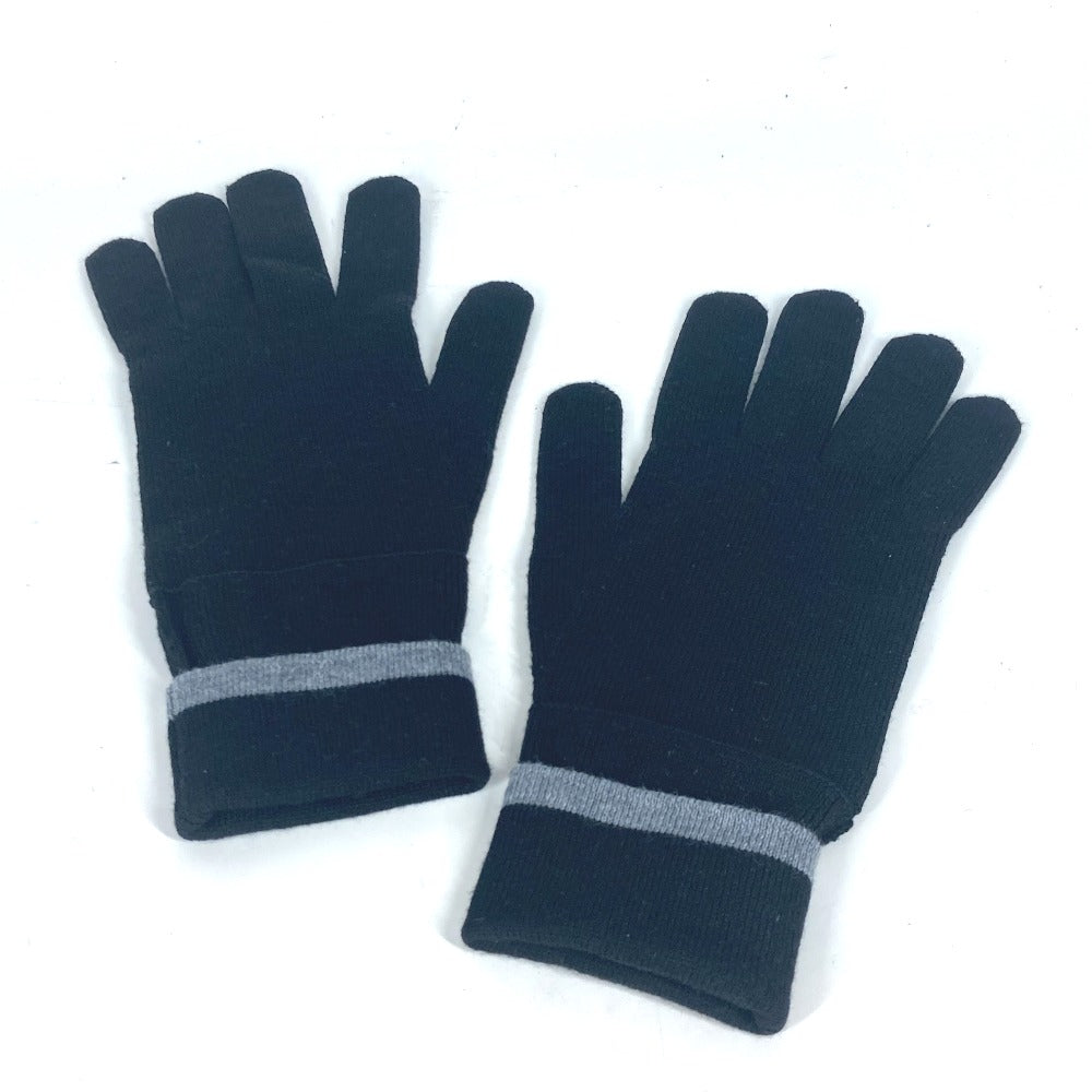 LOUIS VUITTON gloves M73470 wool black Gon My Monogram Eclipse mens Used Authentic