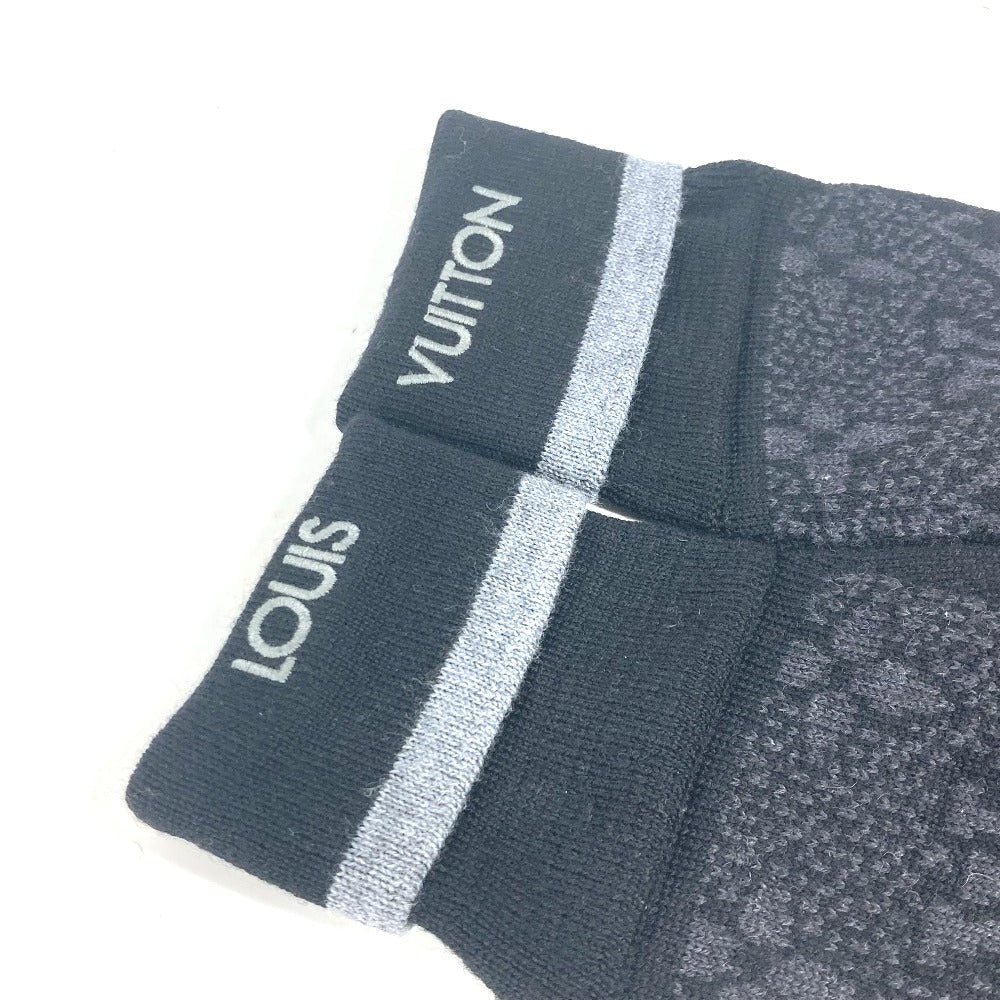 LOUIS VUITTON gloves M73470 wool black Gon My Monogram Eclipse mens Used Authentic